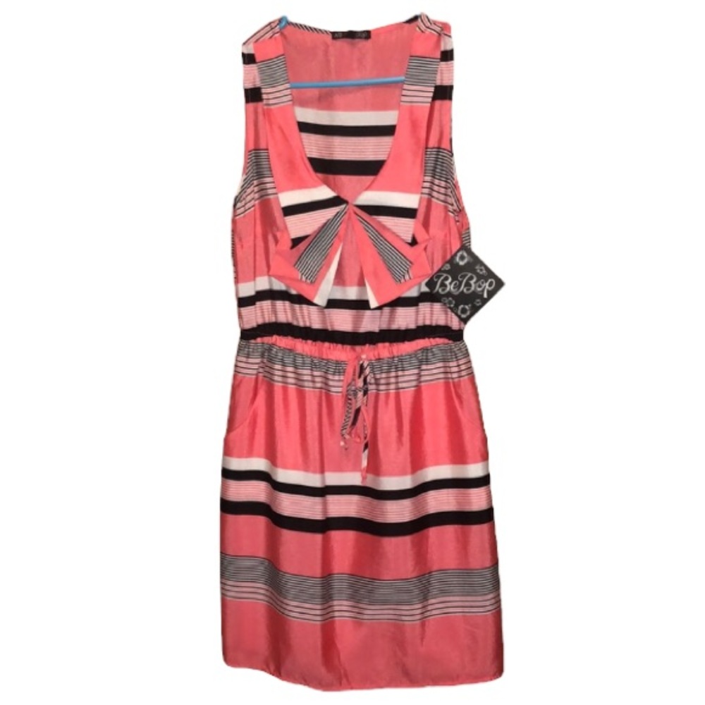 🖤🎀Pink & black sailor midi dress